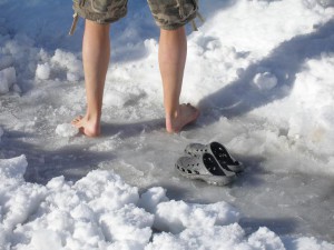 Barfuss im Winter